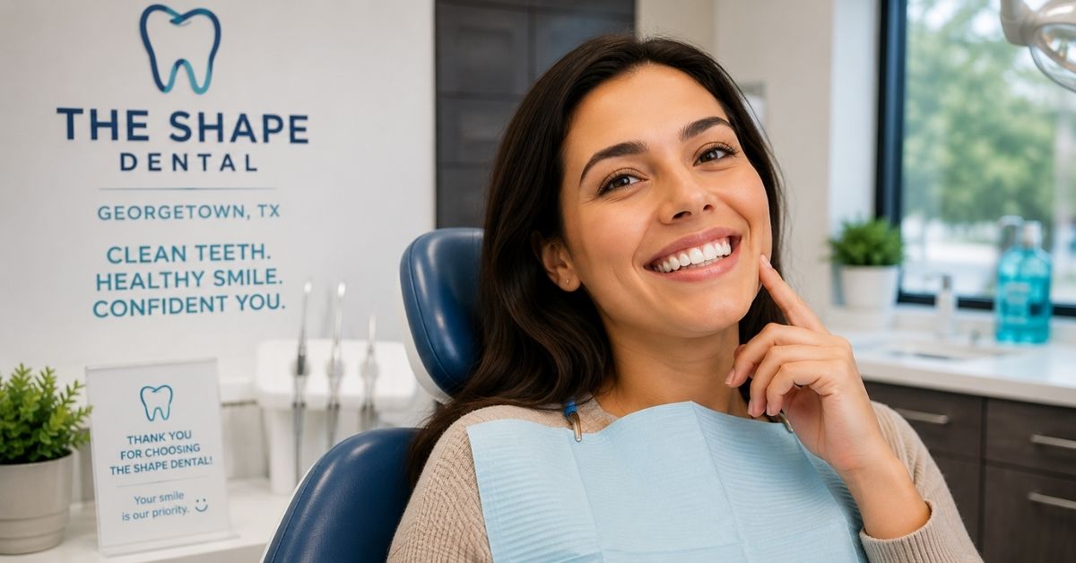 Healthy smile after professional teeth cleaning in Georgetown TX