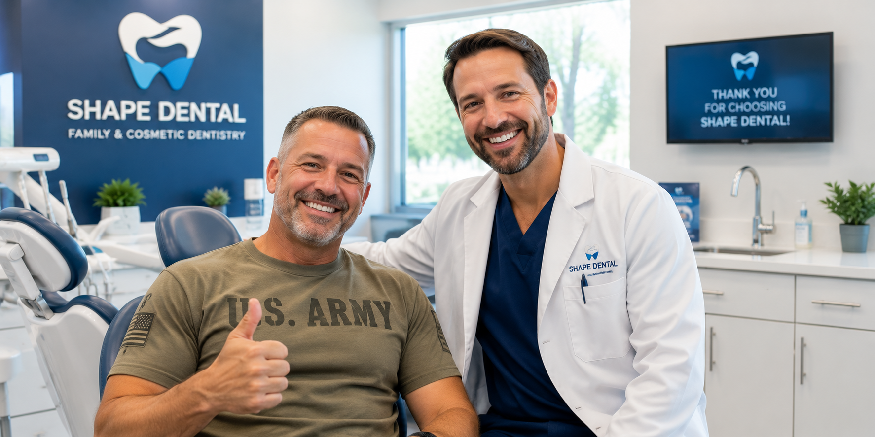 VA Dentist Georgetown TX: Complete Guide to VA Dental Benefits & Family Dental Care 3 Veteran smiling after receiving dental care at Shape Dental Georgetown TX