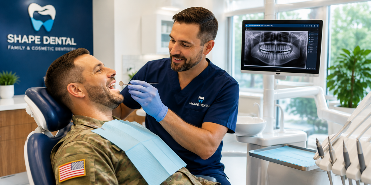 VA Dentist Georgetown TX: Complete Guide to VA Dental Benefits & Family Dental Care 2 Comprehensive dental examination for veterans at Shape Dental Georgetown TX